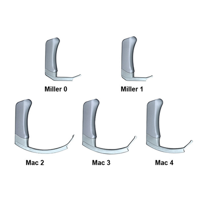 Endoscopio médico directo recargable, videolaringoscopio reutilizable de acero inoxidable, batería de 3400mA