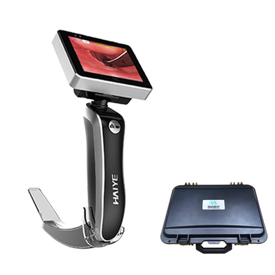 Laringoscopio de video con pantalla HD de almacenamiento 8G con cuchillas desechables para intubación de vías respiratorias difíciles