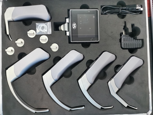 Laringoscopio de video rígido reutilizable LCD de 3 pulgadas con 5 cuchillas