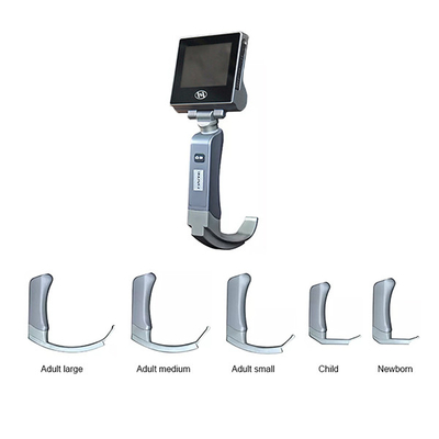 Laringoscopio de video rígido reutilizable LCD de 3 pulgadas con 5 cuchillas