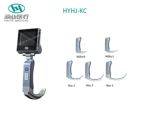 360 grados toda la vista LCD médico rígido video laringoscopio conjunto batería recargable