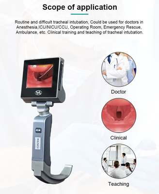 Laringoscopio video neonatal de acero inoxidable 3400mA de Haiye