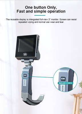 Laringoscopio video neonatal de acero inoxidable 3400mA de Haiye